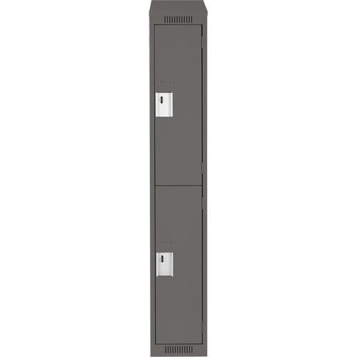 Casiers Clean Line, 2 niveaux, 12" x 18" x 78", Acier, Charbon, Rivet (assembl&eacute;) Helyx Safety & Industrial Supplies