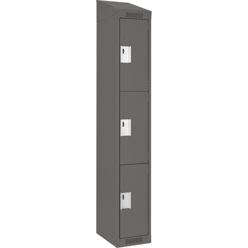 Casiers Clean Line, 3 niveaux, 12" x 18" x 78", Acier, Charbon, Rivet (assembl&eacute;) Helyx Safety & Industrial Supplies
