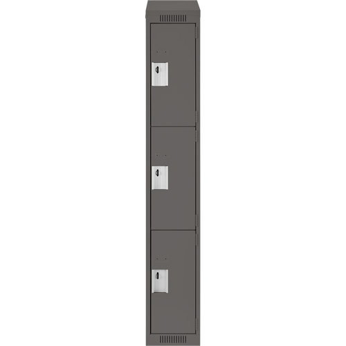 Casiers Clean Line, 3 niveaux, 12" x 18" x 78", Acier, Charbon, Rivet (assembl&eacute;) Helyx Safety & Industrial Supplies