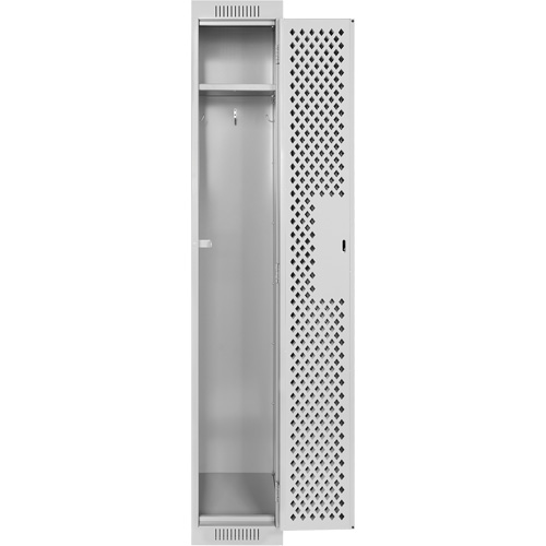 Casiers Clean Line, 12" x 15" x 72", Acier, Gris, Rivet (assembl&eacute;), Perfor&eacute; Helyx Safety & Industrial Supplies