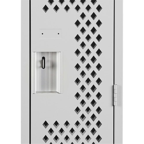 Casiers Clean Line, 12" x 15" x 72", Acier, Gris, Rivet (assembl&eacute;), Perfor&eacute; Helyx Safety & Industrial Supplies