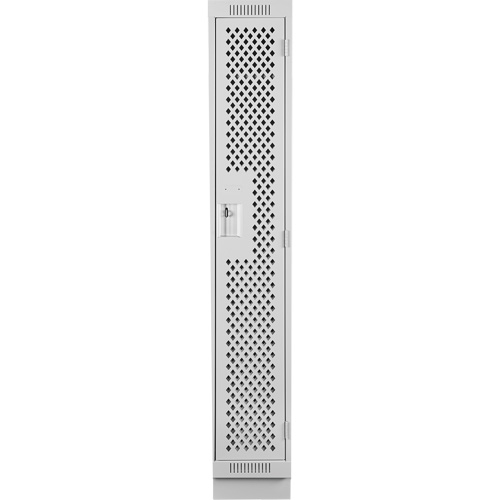 Clean Line Lockers, 12" x 12" x 76", Steel, Grey, Rivet (Assembled), Perforated Helyx Safety & Industrial Supplies