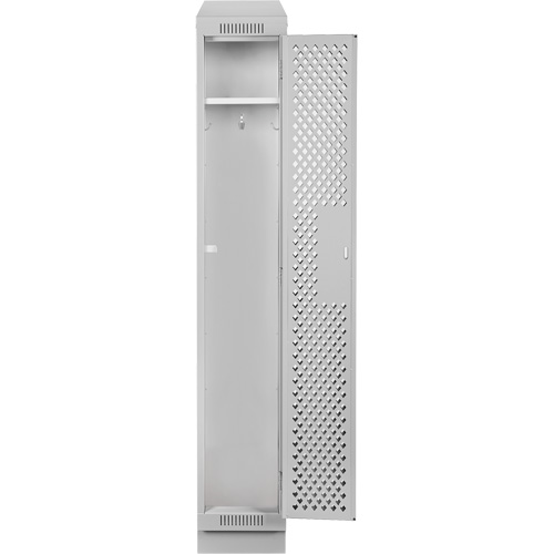 Clean Line Lockers, 12" x 12" x 82", Steel, Grey, Rivet (Assembled), Perforated Helyx Safety & Industrial Supplies