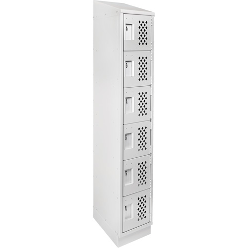 Petit casier perfor&eacute; Clean-Line, 6 niveaux, 15" x 72" x 12", Acier Helyx Safety & Industrial Supplies