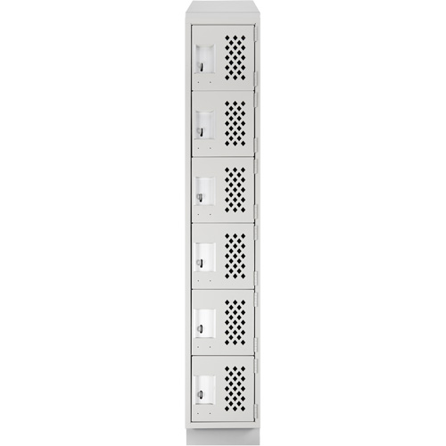 Petit casier perfor&eacute; Clean-Line, 6 niveaux, 15" x 72" x 12", Acier Helyx Safety & Industrial Supplies