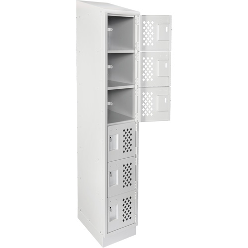 Petit casier perfor&eacute; Clean-Line, 6 niveaux, 15" x 72" x 12", Acier Helyx Safety & Industrial Supplies