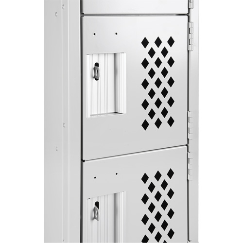 Casiers &eacute;conomiques perfor&eacute;s et assembl&eacute;s Clean Line, 6 niveaux, Bloc de 4, 18" x 72" x 12", Acier Helyx Safety & Industrial Supplies