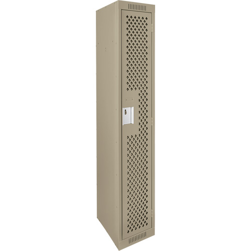 Casiers Clean Line, 12" x 15" x 72", Acier, Beige, Rivet (assembl&eacute;), Perfor&eacute; Helyx Safety & Industrial Supplies