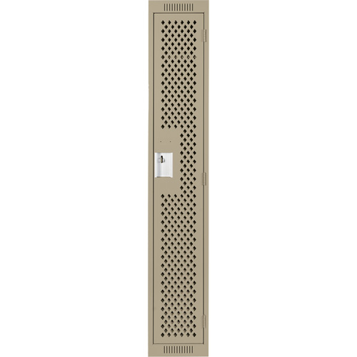 Casiers Clean Line, 12" x 15" x 72", Acier, Beige, Rivet (assembl&eacute;), Perfor&eacute; Helyx Safety & Industrial Supplies