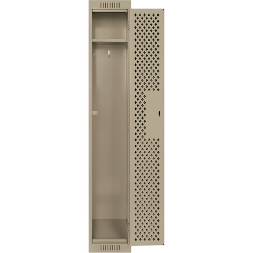 Casiers Clean Line, 12" x 15" x 72", Acier, Beige, Rivet (assembl&eacute;), Perfor&eacute; Helyx Safety & Industrial Supplies