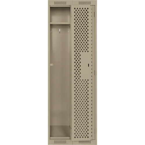 Casiers Clean Line, Bloc de 2, 24" x 15" x 72", Acier, Beige, Rivet (assembl&eacute;), Perfor&eacute; Helyx Safety & Industrial Supplies