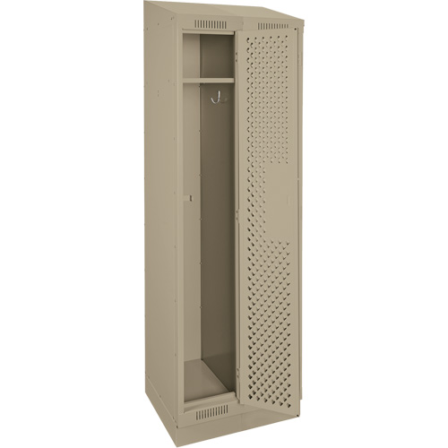 Casiers Clean Line, Bloc de 2, 24" x 18" x 82", Acier, Beige, Rivet (assembl&eacute;), Perfor&eacute; Helyx Safety & Industrial Supplies