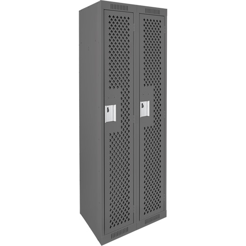 Casiers Clean Line, Bloc de 2, 24" x 15" x 72", Acier, Charbon, Rivet (assembl&eacute;), Perfor&eacute; Helyx Safety & Industrial Supplies