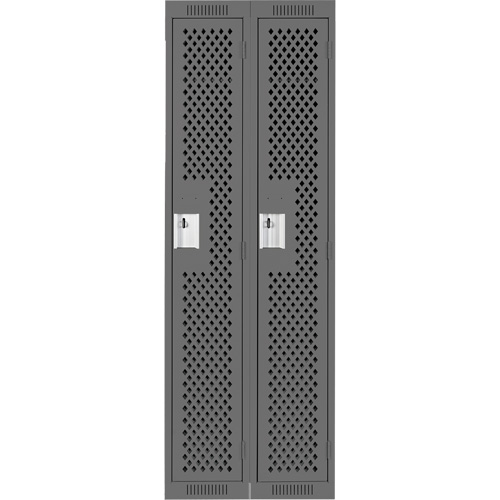 Casiers Clean Line, Bloc de 2, 24" x 15" x 72", Acier, Charbon, Rivet (assembl&eacute;), Perfor&eacute; Helyx Safety & Industrial Supplies