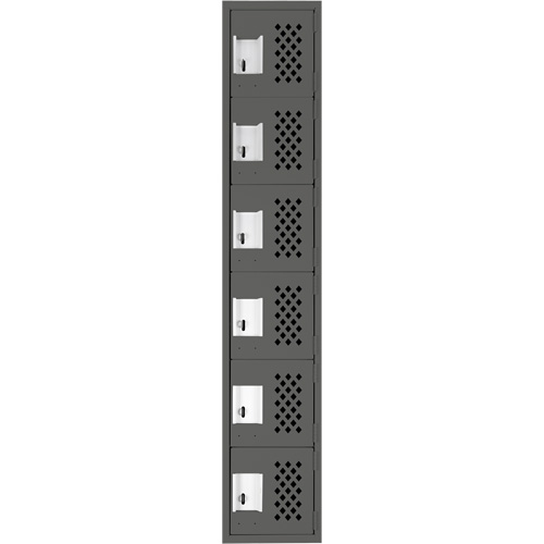 Petit casier perfor&eacute; Clean-Line, 6 niveaux, 12" x 72" x 12", Acier Helyx Safety & Industrial Supplies
