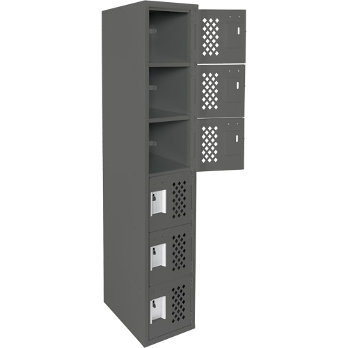 Petit casier perfor&eacute; Clean-Line, 6 niveaux, 12" x 72" x 12", Acier Helyx Safety & Industrial Supplies