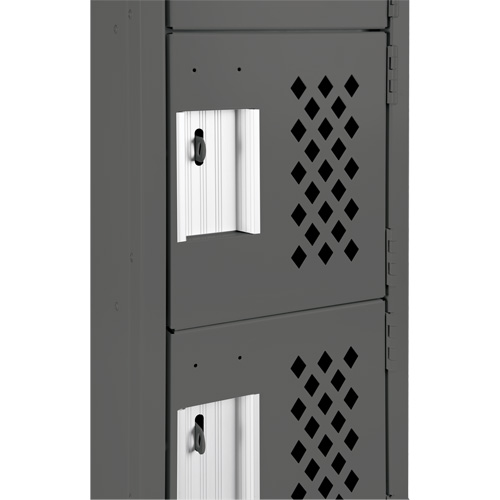 Petit casier perfor&eacute; Clean-Line, 6 niveaux, Bloc de 2, 15" x 72" x 12", Acier Helyx Safety & Industrial Supplies