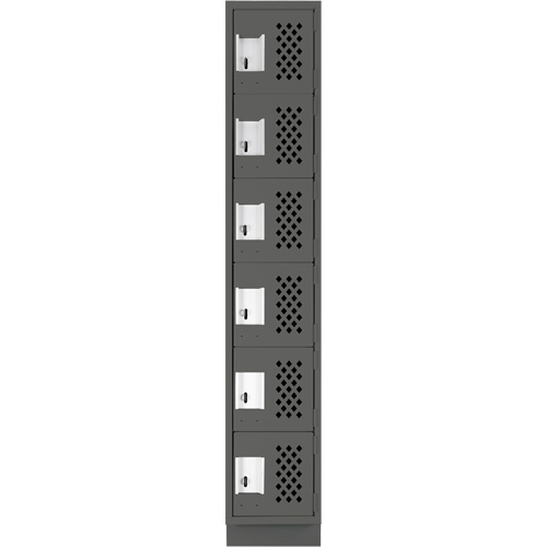 Petit casier perfor&eacute; Clean-Line, 6 niveaux, 12" x 72" x 12", Acier Helyx Safety & Industrial Supplies