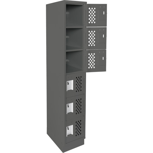 Petit casier perfor&eacute; Clean-Line, 6 niveaux, 12" x 72" x 12", Acier Helyx Safety & Industrial Supplies