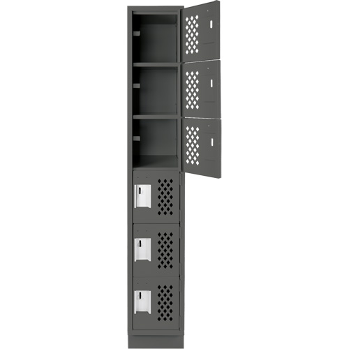 Petit casier perfor&eacute; Clean-Line, 6 niveaux, 12" x 72" x 12", Acier Helyx Safety & Industrial Supplies