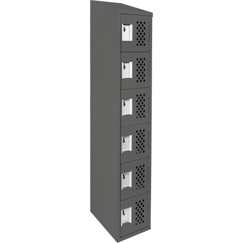 Petit casier perfor&eacute; Clean-Line, 6 niveaux, 15" x 72" x 12", Acier Helyx Safety & Industrial Supplies