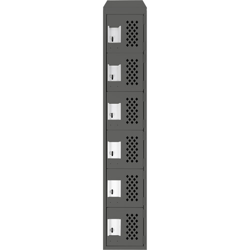Petit casier perfor&eacute; Clean-Line, 6 niveaux, 15" x 72" x 12", Acier Helyx Safety & Industrial Supplies