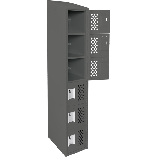 Petit casier perfor&eacute; Clean-Line, 6 niveaux, 15" x 72" x 12", Acier Helyx Safety & Industrial Supplies