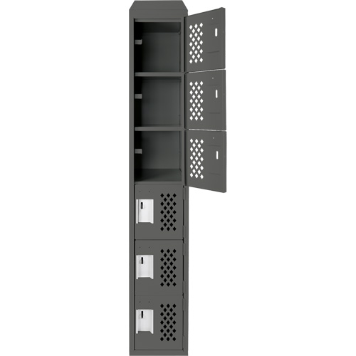 Petit casier perfor&eacute; Clean-Line, 6 niveaux, 15" x 72" x 12", Acier Helyx Safety & Industrial Supplies