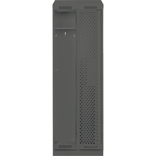 Casiers Clean Line, Bloc de 2, 24" x 18" x 82", Acier, Charbon, Rivet (assembl&eacute;), Perfor&eacute; Helyx Safety & Industrial Supplies