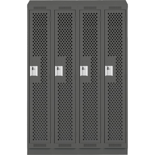 Casiers Clean Line, Bloc de 4, 48" x 12" x 82", Acier, Charbon, Rivet (assembl&eacute;), Perfor&eacute; Helyx Safety & Industrial Supplies