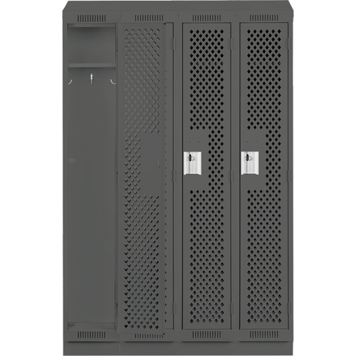Casiers Clean Line, Bloc de 4, 48" x 12" x 82", Acier, Charbon, Rivet (assembl&eacute;), Perfor&eacute; Helyx Safety & Industrial Supplies