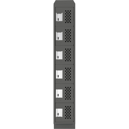 Petit casier perfor&eacute; Clean-Line, 6 niveaux, 15" x 72" x 12", Acier Helyx Safety & Industrial Supplies