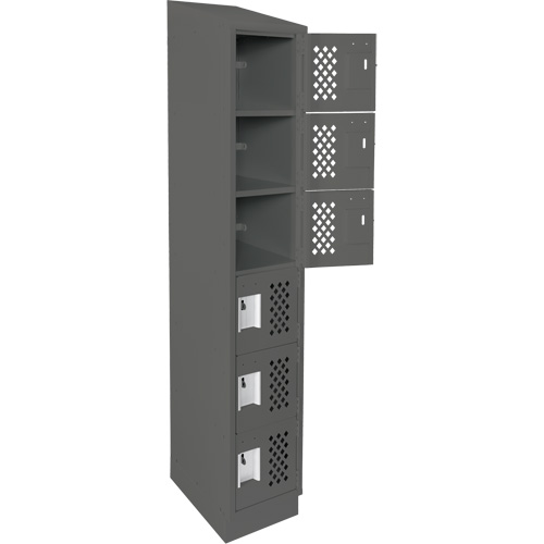 Petit casier perfor&eacute; Clean-Line, 6 niveaux, 15" x 72" x 12", Acier Helyx Safety & Industrial Supplies