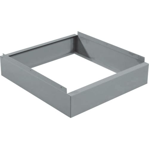 Clean Line Economy Lockers Recessed Base, 2 Banks, 4" H x 24" W x 18" D, Grey, Steel Helyx Safety & Industrial Supplies