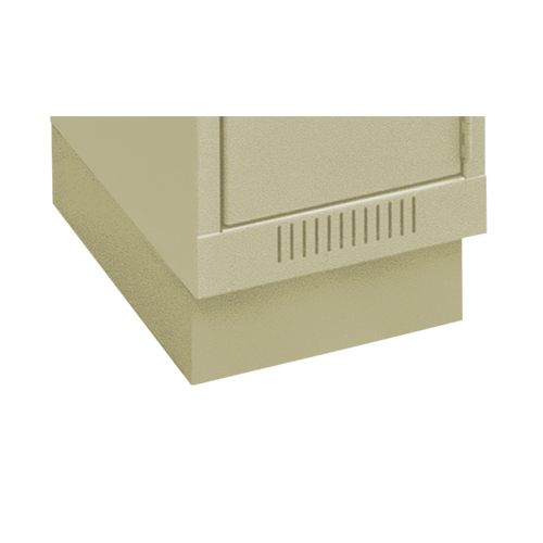 Base en retrait pour casiers &eacute;conomiques Clean Line, 3 Blocs, 4" lo x 36" la x 18" p, Beige, Acier Helyx Safety & Industrial Supplies