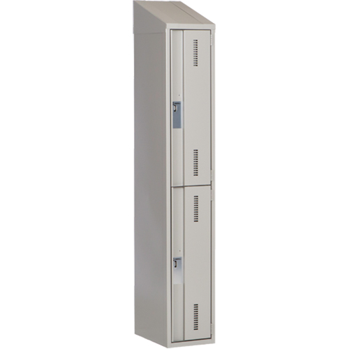 Casiers robustes Concorde, 2 niveaux, 12" x 18" x 78", Acier, Gris, Soud&eacute; (assembl&eacute;) Helyx Safety & Industrial Supplies