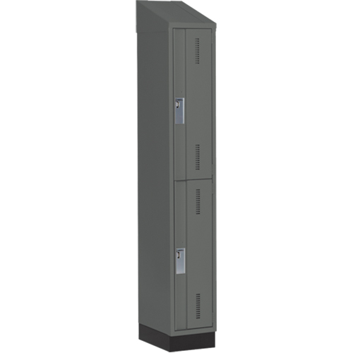 Casiers robustes Concorde, 2 niveaux, 12" x 18" x 82", Acier, Charbon, Soud&eacute; (assembl&eacute;) Helyx Safety & Industrial Supplies