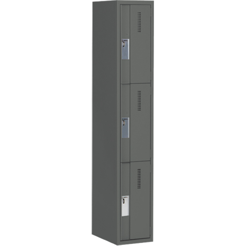 Casiers robustes Concorde, 3 niveaux, 12" x 18" x 72", Acier, Charbon, Soud&eacute; (assembl&eacute;) Helyx Safety & Industrial Supplies