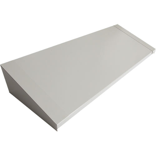 Dessus inclin&eacute; pour casiers robustes enti&egrave;rement soud&eacute; Concorde, Bloc de 4, 18" p x 48" la x 6" ha, Gris, Acier Helyx Safety & Industrial Supplies