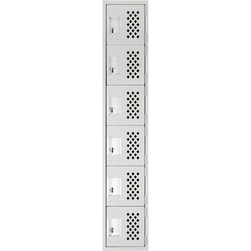 Petit casier perfor&eacute; Clean-Line, 6 niveaux, 12" x 72" x 12", Acier Helyx Safety & Industrial Supplies