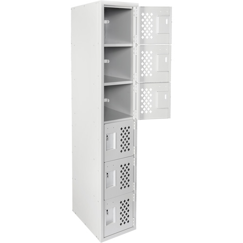 Petit casier perfor&eacute; Clean-Line, 6 niveaux, 12" x 72" x 12", Acier Helyx Safety & Industrial Supplies