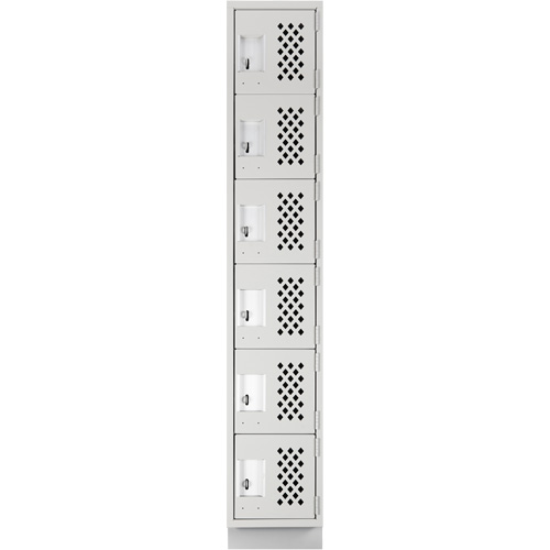 Petits casiers &eacute;conomiques assembl&eacute;s et perfor&eacute;s Clean Line, 6 niveaux, 18" x 72" x 12", Acier Helyx Safety & Industrial Supplies