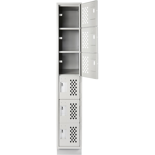 Petits casiers &eacute;conomiques assembl&eacute;s et perfor&eacute;s Clean Line, 6 niveaux, 18" x 72" x 12", Acier Helyx Safety & Industrial Supplies