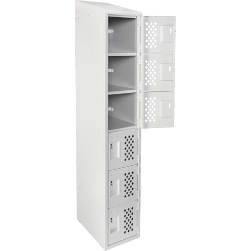Petit casier perfor&eacute; Clean-Line, 6 niveaux, 15" x 72" x 12", Acier Helyx Safety & Industrial Supplies