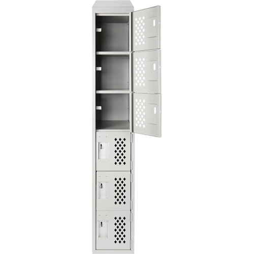Petit casier perfor&eacute; Clean-Line, 6 niveaux, 15" x 72" x 12", Acier Helyx Safety & Industrial Supplies