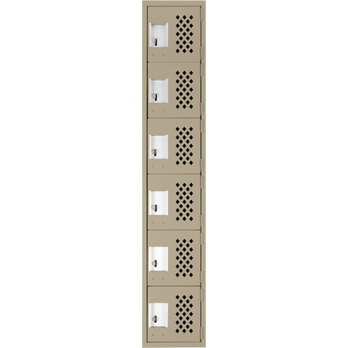 Petit casier perfor&eacute; Clean-Line, 6 niveaux, 12" x 72" x 12", Acier Helyx Safety & Industrial Supplies