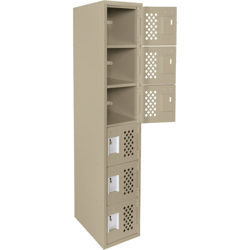 Petit casier perfor&eacute; Clean-Line, 6 niveaux, 12" x 72" x 12", Acier Helyx Safety & Industrial Supplies