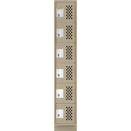 Petit casier perfor&eacute; Clean-Line, 6 niveaux, 15" x 72" x 12", Acier Helyx Safety & Industrial Supplies