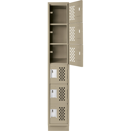 Petit casier perfor&eacute; Clean-Line, 6 niveaux, 15" x 72" x 12", Acier Helyx Safety & Industrial Supplies