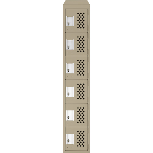 Petit casier perfor&eacute; Clean-Line, 6 niveaux, 12" x 72" x 12", Acier Helyx Safety & Industrial Supplies